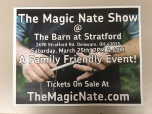 The Magic Nate Show - Magician - The Barn at Stratford - Event Venue - Delaware Ohio